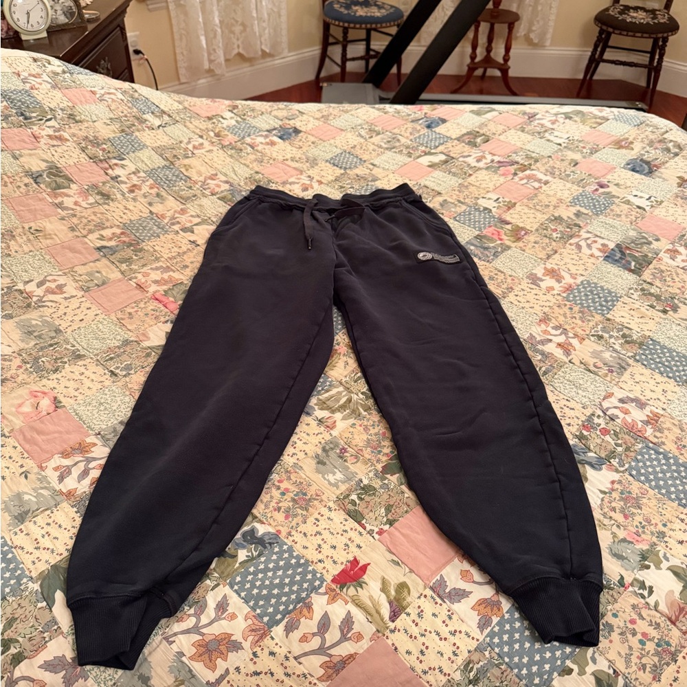 WOMENS BLACK ALPHALETE JOGGERS SWEATPANTS SWEAT PANTS SIZE SMALL